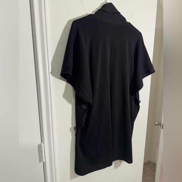 Exclusively Misook Black Open Front Acrylic Cardigan Womens Size Medium - Picture 9 of 10